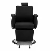 Fotele fryzjerskie - Gabbiano Fotel barberski Athena Czarny - miniaturka - grafika 1