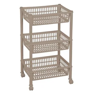 Regał na kółkach z 3 koszami JUMBO cappuccino - Regały - miniaturka - grafika 1