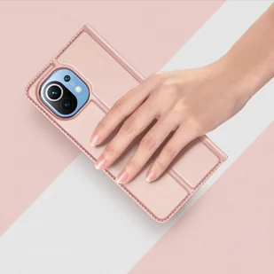 Dux Ducis Skin Pro kabura etui pokrowiec z klapką Xiaomi Mi 11 różowy - Etui i futerały do telefonów - miniaturka - grafika 12