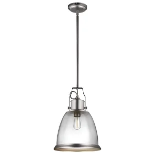 Lampa wisząca Hobson - kolor srebrny, transparentny - FE/HOBSON/P/L SN - Lampy sufitowe - miniaturka - grafika 1