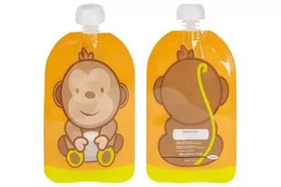 Fill'n Squeeze Fill'n Squeeze, Saszetki z podwójnym zipem, Wesoła Małpka, 6 szt. - Akcesoria do karmienia - miniaturka - grafika 1