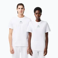 Koszulki i topy damskie - Koszulka Lacoste TH1147 white - miniaturka - grafika 1