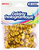 Dekoratorstwo - Cekiny Hologramowe 6Mm H40 Złote, Brewis - miniaturka - grafika 1
