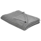 Narzuty - BELIANI Narzuta na łóżko szara bawełna 150 x 200 cm dekoracyjna ozdobna sypialnia - miniaturka - grafika 1