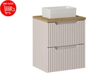 Meble łazienkowe - Zestaw meblowy 50cm z blatem i umywalką nablatową Gaja - miniaturka - grafika 1