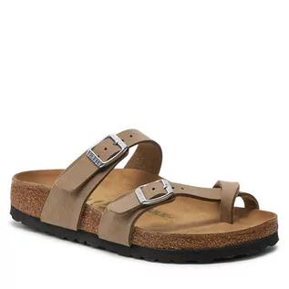 Klapki i japonki damskie - Japonki Birkenstock Mayari 1026697 Soft Birki Vegan Gray Taupe - grafika 1