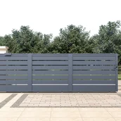 Bramy garażowe - CASANOOV BRAMA przesuwna 5m ARLBERG H.140 szara aluminiowa - miniaturka - grafika 1