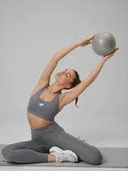 Bielizna sportowa damska - 4F Biustonosz treningowy z niskim wsparciem damski - szary XS - miniaturka - grafika 1