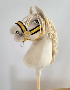 Kantar regulowany dla konia Hobby Horse A3 musztardowy z czarnym futerkiem - Zabawki i gry sportowe - miniaturka - grafika 1