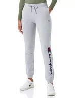 Spodnie damskie - Champion Legacy American Classics W-Maxi-Logo Light Stretch Fleece Rib Cuff damskie spodnie dresowe, Jasny melanż szary, L - miniaturka - grafika 1