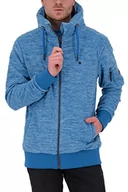 Bluzy męskie - Alife and Kickin EliasAK F męska bluza dresowa, bluza rekreacyjna, bluza z zamkiem błyskawicznym, S-XXXL, indygo melanż, XL, Indigo Melange - miniaturka - grafika 1