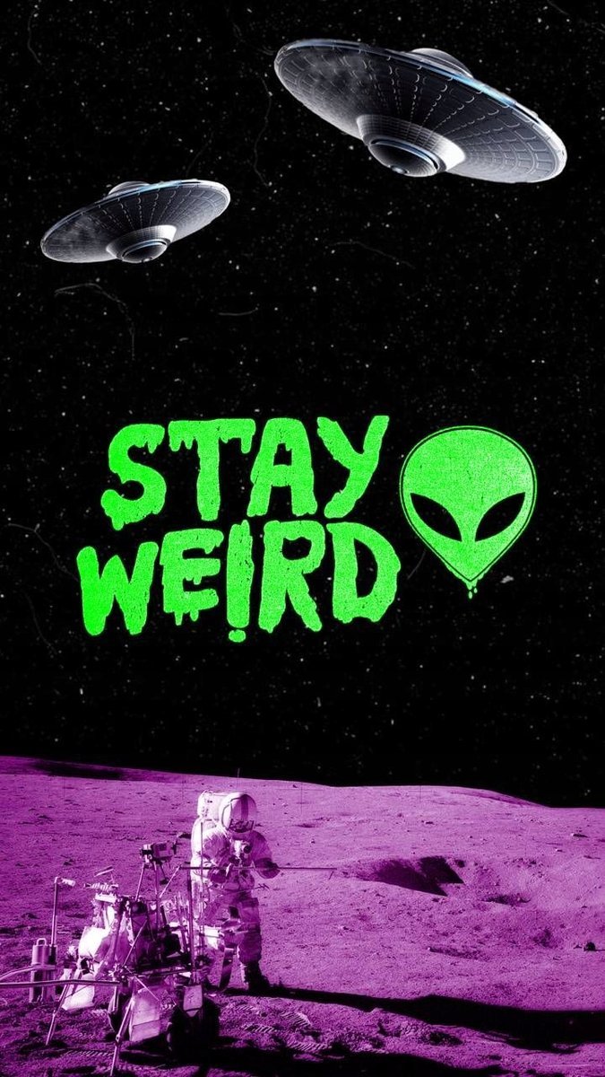 PUZZLE Ufo Kosmos Stay Weird Kosmici Retro + IMIĘ Pudełko 120 el.