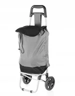 Torby i wózki na zakupy - WÓZEK ZAKUPOWY TORBA NA ZAKUPY NA KÓŁKACH LEKKI SZARY - miniaturka - grafika 1