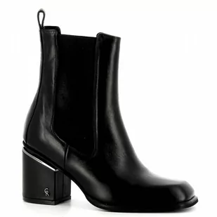 Czarne sztyblety na obcasie CARINII - Carinii - Botki damskie - miniaturka - grafika 1