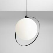 Lampy sufitowe - MLAMP LAMPA wisząca 1049G1 ADX modernistyczna OPRAWA szklana ZWIS kula ball biały czarny 1049G1 - miniaturka - grafika 1