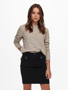 ONLY Sweter 15234745 Beżowy Regular Fit - Swetry damskie - miniaturka - grafika 1