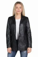 Kurtki damskie - Damska kurtka skórzana, płaszcz STELLA black (2XL) - David Ryan - miniaturka - grafika 1