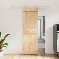 Drzwi wewnętrzne - Drzwi przesuwne z osprzętem, 70x210 cm, lite drewno sosnowe 8721012080638 - miniaturka - grafika 1