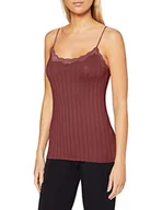 Koszulki i topy damskie - Calida Damski top do spaghetti, z bawełny, podkoszulek z koronką Dresdner - miniaturka - grafika 1