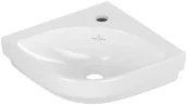 Umywalki - Villeroy & Boch Subway 3.0 Umywalka wisząca mała narożna 32x32 cm bez przelewu z powłoką CeramicPlus weiss alpin 437146R1 - miniaturka - grafika 1