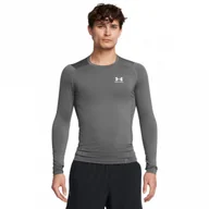 Koszulki sportowe męskie - Męski longsleeve treningowy Under Armour UA Hg Armour Comp Ls - szary - UNDER ARMOUR - miniaturka - grafika 1