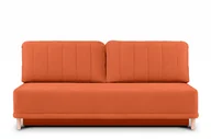 Sofy i kanapy - Prosta kanapa z funkcją spania 140x200 cm matowa ruda PULMO - miniaturka - grafika 1