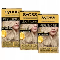 Farby do włosów i szampony koloryzujące - Syoss Oleo Intense Farba 10-50 Popielaty Blond 3szt. - miniaturka - grafika 1