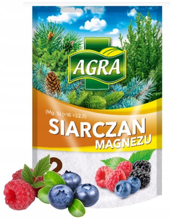Siarczan Magnezu 2kg Nawóz magnezowo-siarkowy, łatwo rozpuszczalny