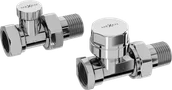 Zawory i kraniki - Mexen zawory grzejnikowe proste, chrom - W902-000-01 - miniaturka - grafika 1