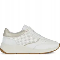 Sneakersy damskie - Geox Białe sneakersy damskie Cristael - miniaturka - grafika 1