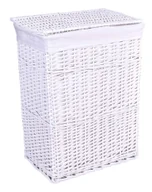 Kosze na bieliznę - Wiklinowy Kosz Biały Na Pranie 72L G6-L00 - miniaturka - grafika 1