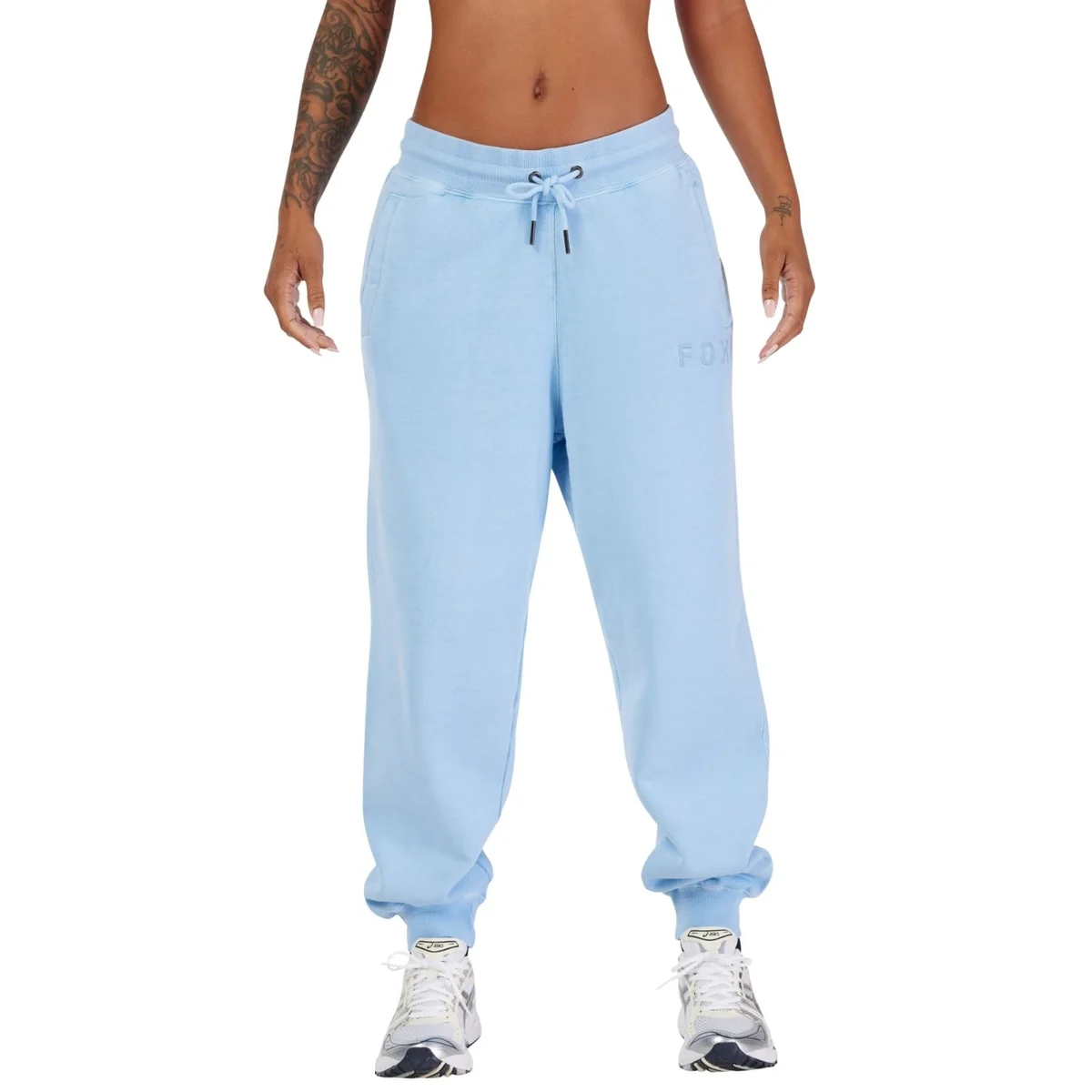 Spodnie damskie Fox Wordmark Fleece dresowe niebieskie joggery-L