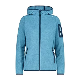 CMP damska kurtka Knit-Tech ze stałym kapturem, Jade-Anice-Majolica, 48 - Kurtki damskie - miniaturka - grafika 1