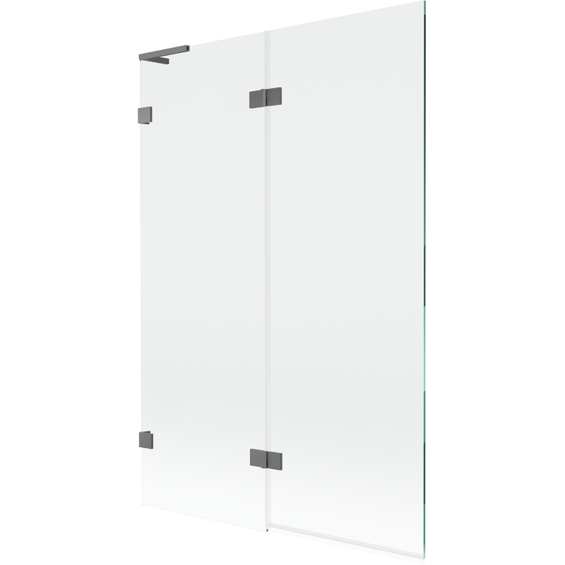 Mexen Lunar L parawan nawannowy 2-skrzydłowy lewy 120 x 150 cm, transparent, gun metal - 897L-120-100-95-00-L