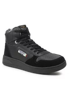 Sneakersy męskie - Aeronautica Militare Sneakersy 222SC226PL178 Czarny - grafika 1