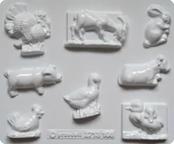 Akcesoria rzeźbiarskie - Forma do odlewów gipsu, zwierzęta domowe, 8 elementów - miniaturka - grafika 1