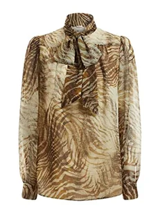 GUESS Guess Ls Nadine Bluzka damska, Leśny tygrys nadruk, S - Bluzki damskie - miniaturka - grafika 1