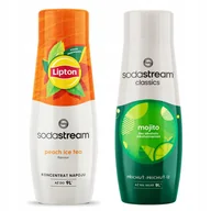 Syropy i koncentraty owocowe - 2x Syrop Sodastream Lipton Ice Tea Peach Brzoskwinia + Mojito do Saturatora - miniaturka - grafika 1