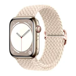 opaska pasek bransoleta NYLON LOOP APPLE Watch 1/2/3/4/5/6/7/8/9/10/Ultra 1/2/SE 42/44/45/46/49mm starlight - Akcesoria do smartwatchy - miniaturka - grafika 1
