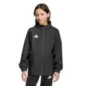 Kurtki i płaszcze dla dziewczynek - adidas uniseks-kind Entrada26 All Weather Jacket Kids, black/white, 5-6 Years - miniaturka - grafika 1