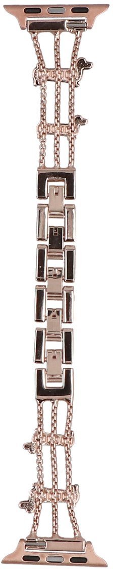 GlacierX bransoleta do smartwatcha Zirconia Braided Chain Bracelet Rose Gold do Apple Watch 38/40/41mm Różowy Złoty