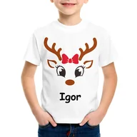 Koszulki dla chłopców - Koszulka dziecięca z reniferem - miniaturka - grafika 1