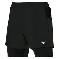 Spodenki męskie - Spodenki męskie Mizuno  ER 5.5 2in1 Short Black S - miniaturka - grafika 1