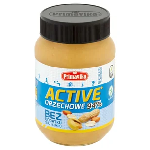 PRIMAVIKA Masło Orzechowe - Active Bez Soli I Cukru - 470G - Zdrowa żywność - miniaturka - grafika 1