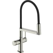 Baterie kuchenne - Bateria HANSGROHE Talis Select M54 72861800 Stal szlachetna/Czarny - miniaturka - grafika 1