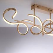 Lampy sufitowe - Lampa sufitowa LED Curls, mosiądz matowy - miniaturka - grafika 1