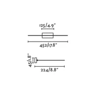 Lampy ścienne - FARO BARCELONA Magritte 450 kinkiet LED, czarny, aluminium, szerokość 45 cm - miniaturka - grafika 1