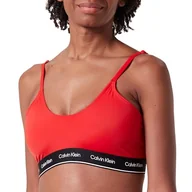 Koszulki i topy damskie - Calvin Klein Damski top bikini bez fiszbin, Czerwony (Cajun Red), M - miniaturka - grafika 1