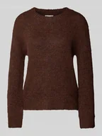 Swetry damskie - Sweter z dzianiny o kroju regular fit z dodatkiem wełny - miniaturka - grafika 1