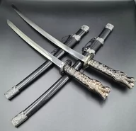 Miecze i maczety - Dekoracyjny Zestaw 2-Mieczy Samurajskich/Katan + Pochwy + Drewniana Podstawka. - miniaturka - grafika 1